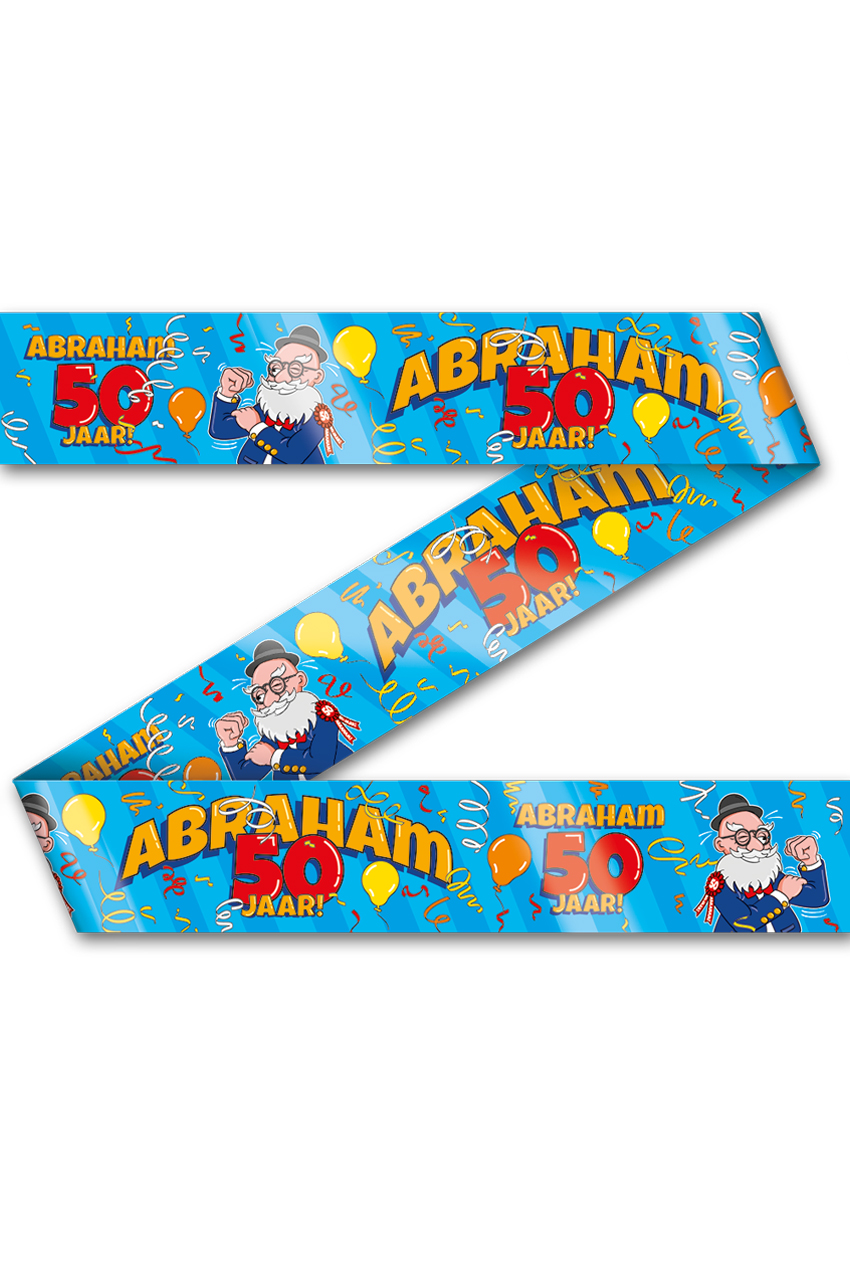 Party tape Abraham 50 jaar cartoon