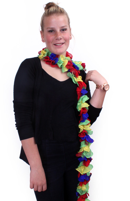 Scarf red/blue/yellow/green  