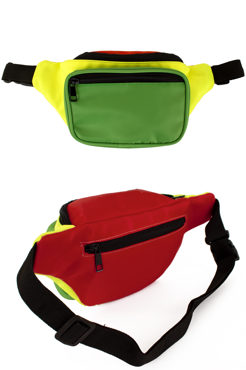 Fanny pack red yellow green