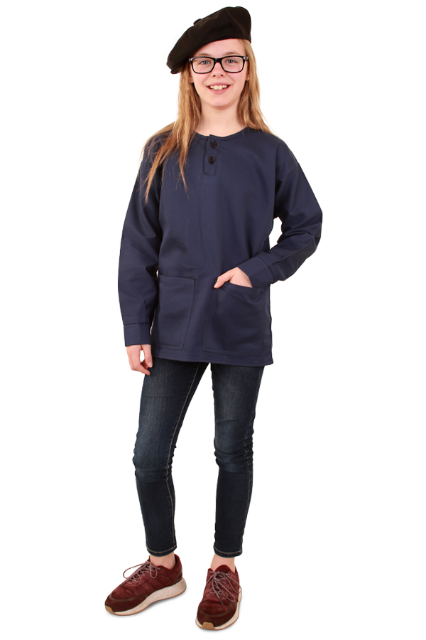 Blue cotton smock kids