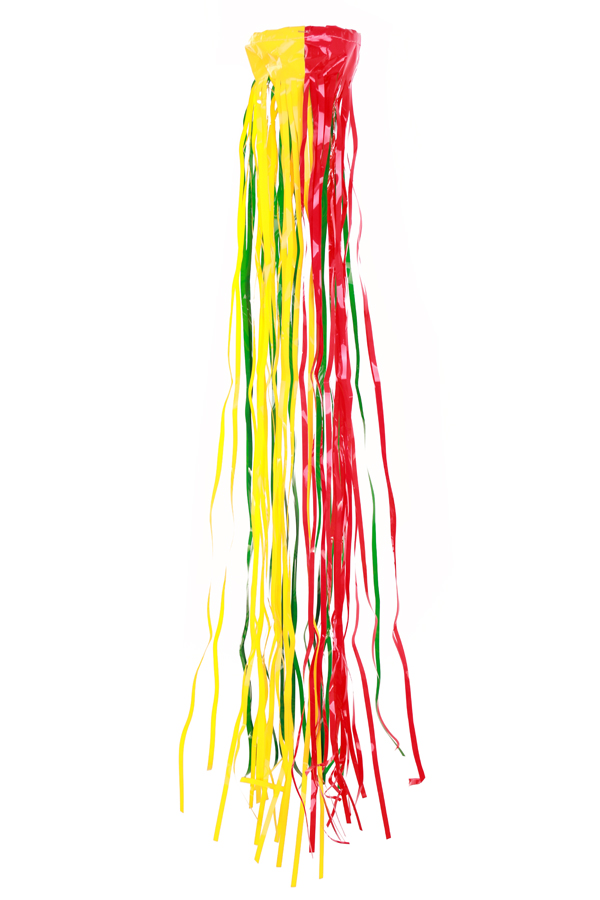 PVC strings windsock red/yellow/green 80 cm. FIREPROOF