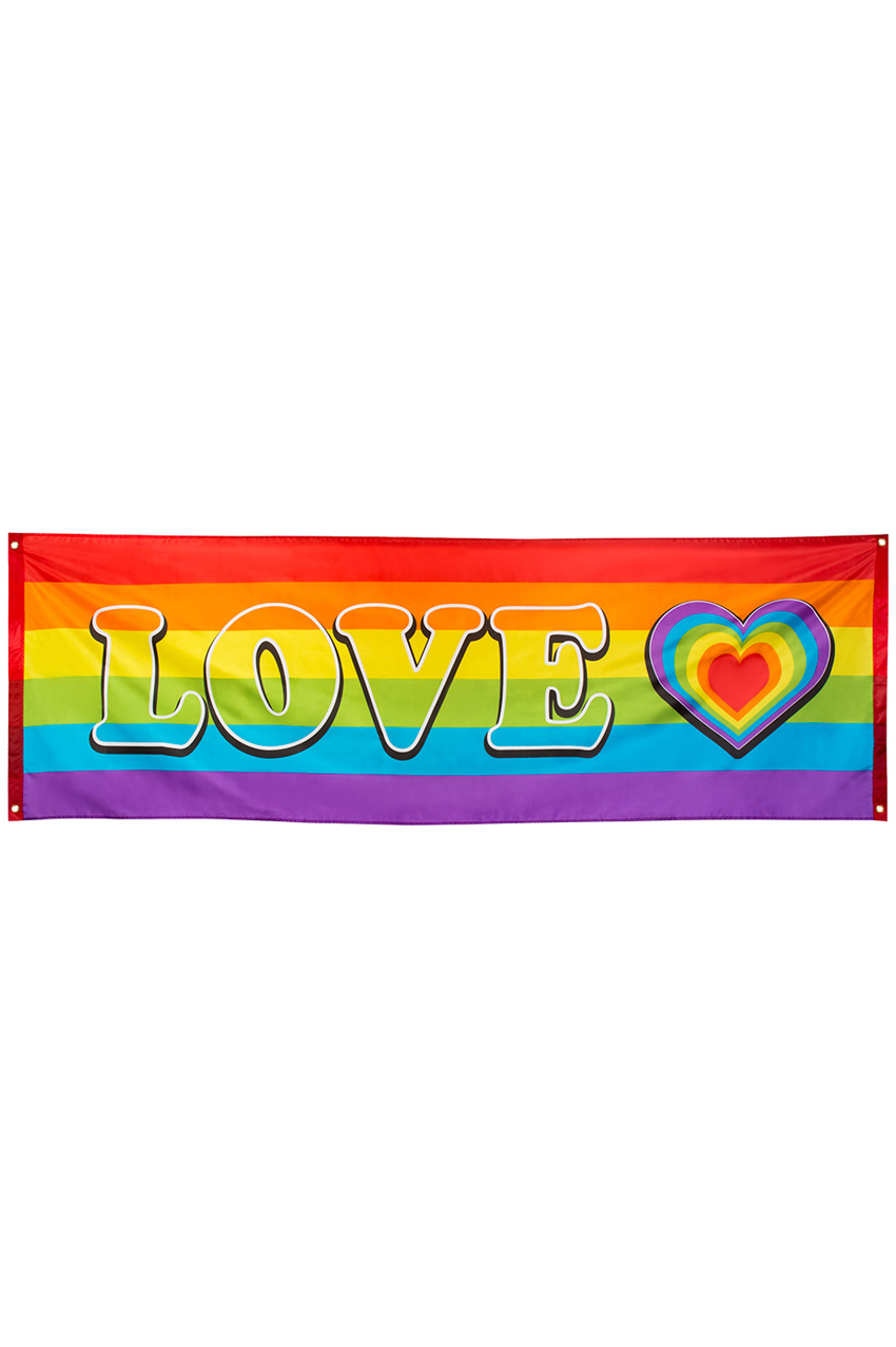 Banner rainbow love 74 x 220 cm.