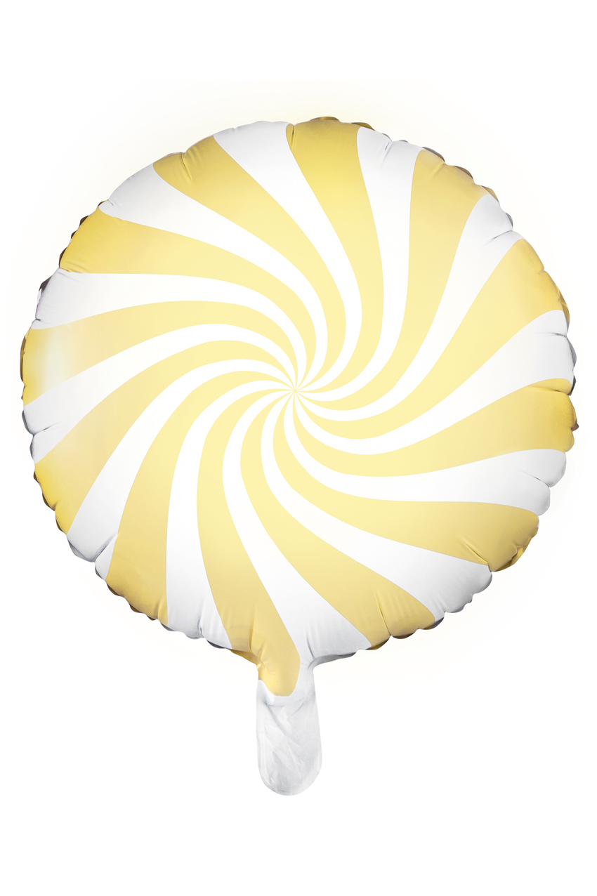 Foil balloon Candy 35 cm white / light yellow