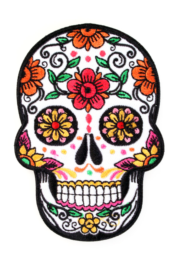Application Sugar skull 10,5x7 cm with glue