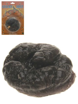 Fake dog poop on card