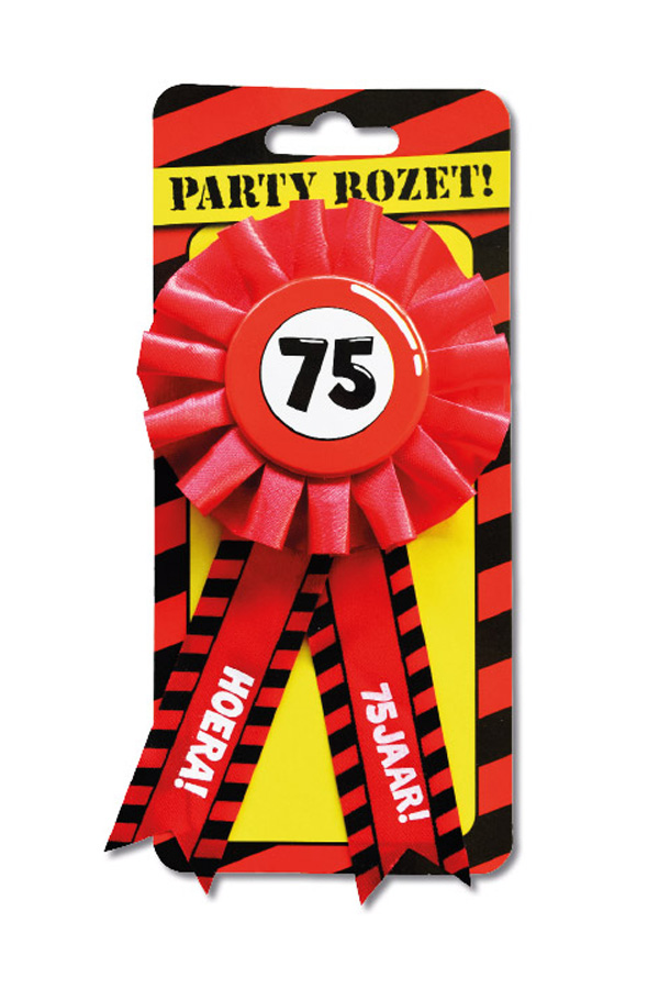 Party Rozet HOERA 75 JAAR
