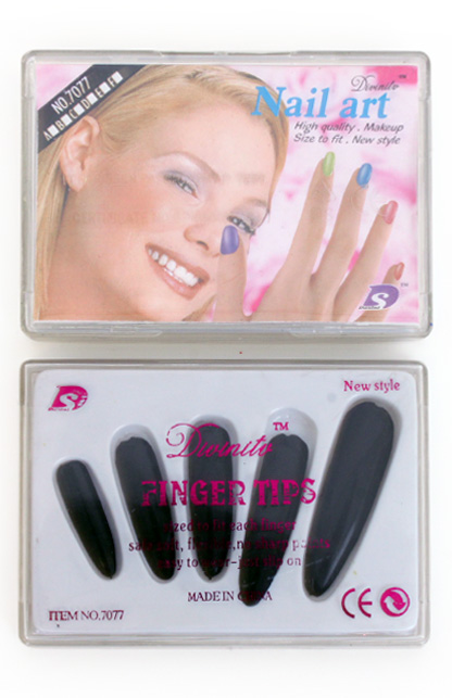 Black nails extra long