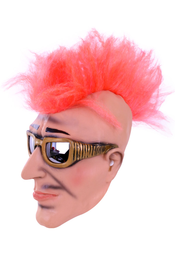 Mask man with sunglasses and mohawk