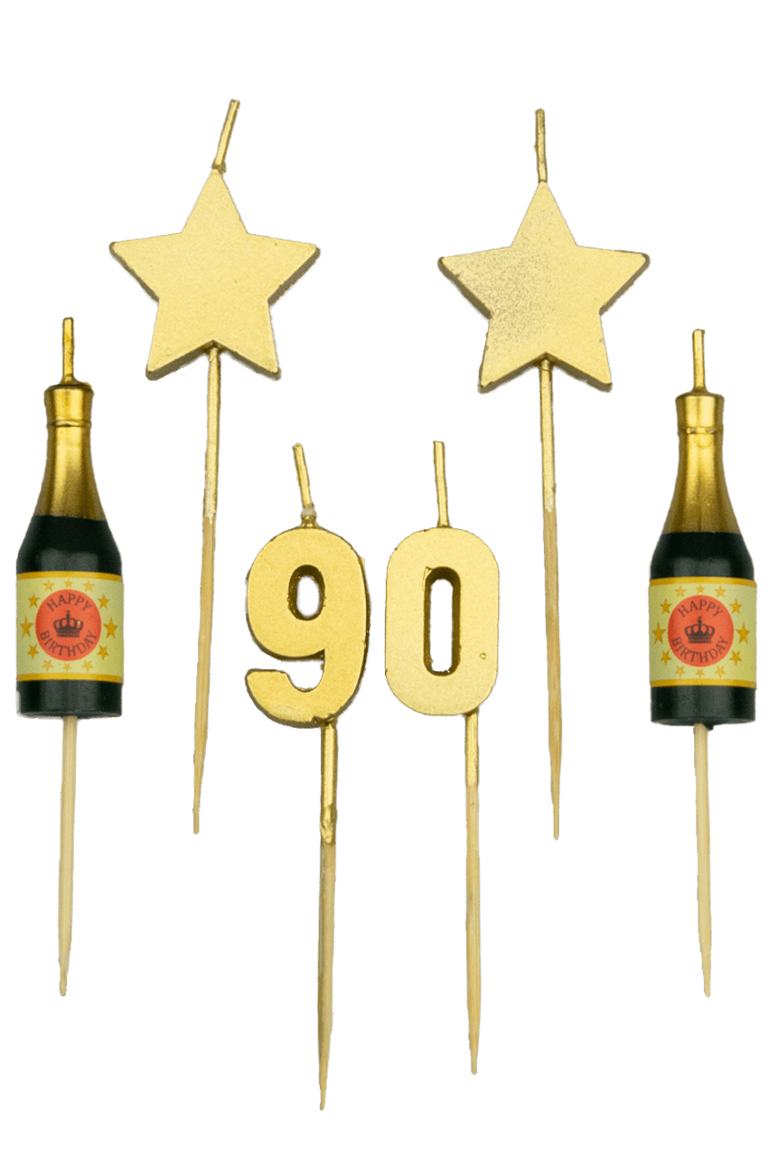 Party cake candles 90 years