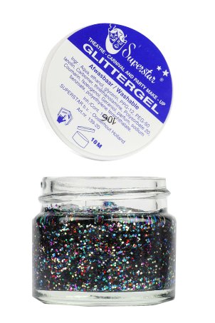 Multi coloured glitter gel skin and hair 15 ml Superstar