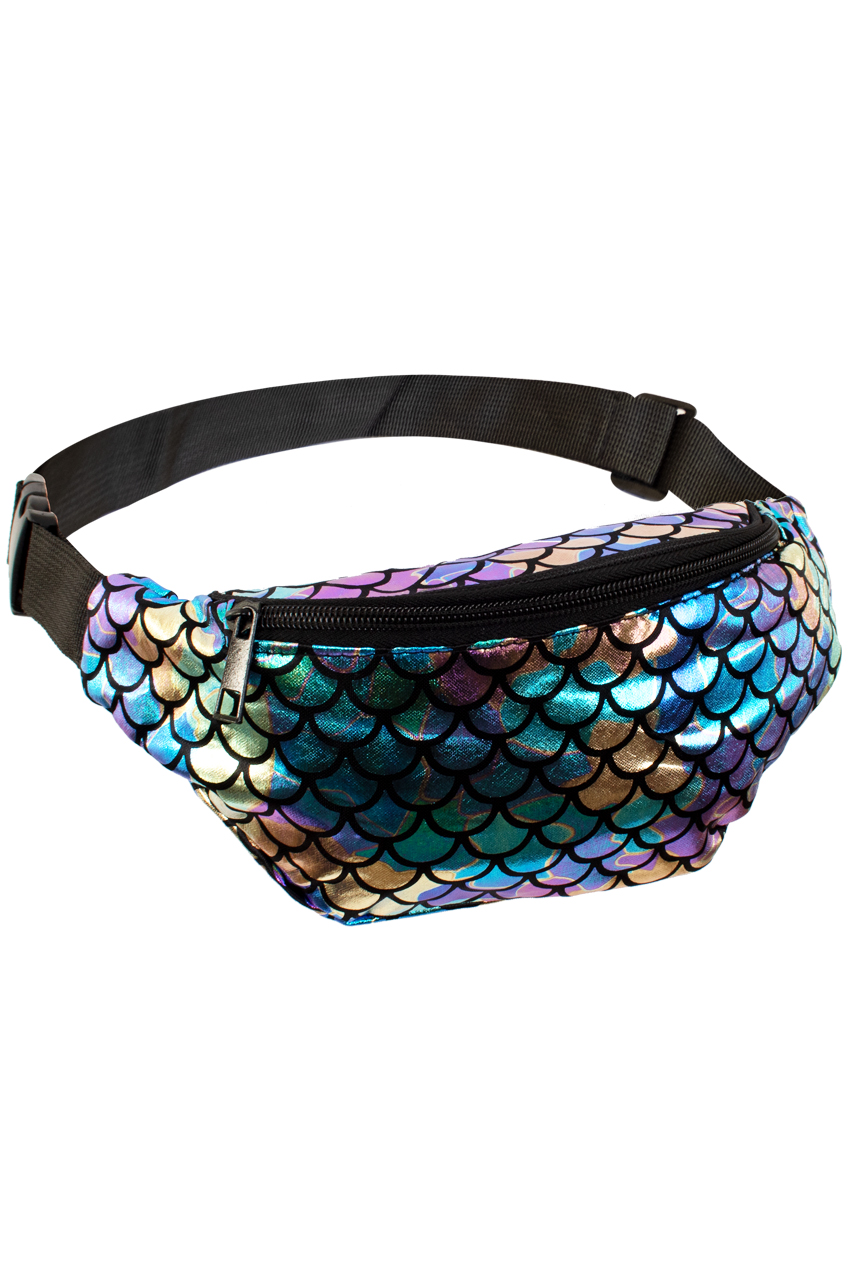 Fanny pack fish scales metallic