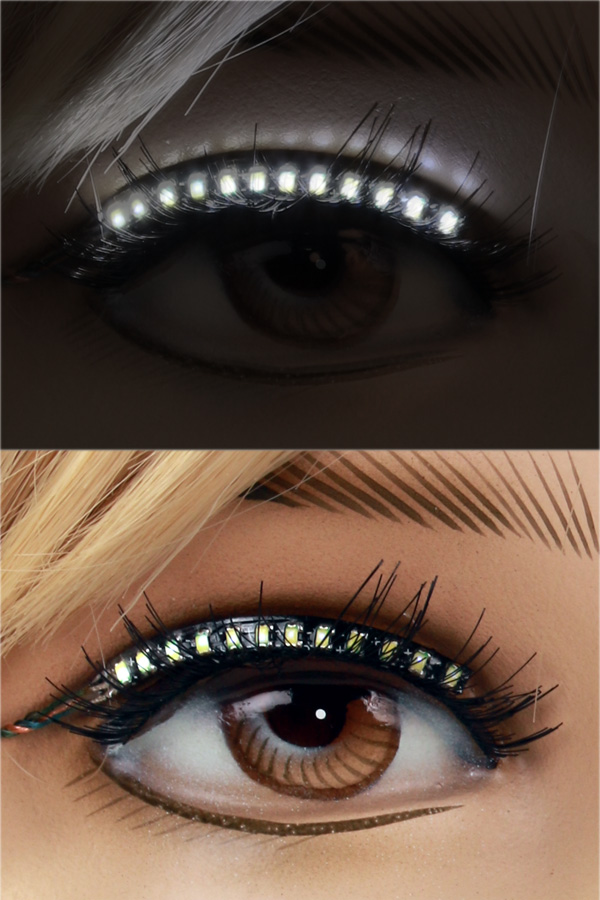 Led lashes White