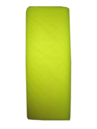 Fine structured neon yellow tulle spool 140 cm x 40 m