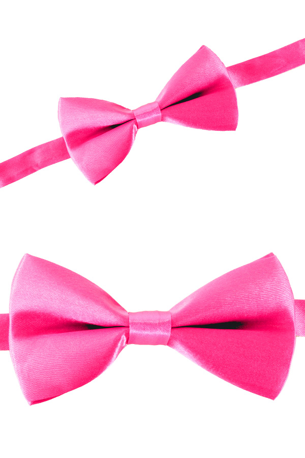 Satin Bowtie deluxe pink size 12 x 6.5 cm
