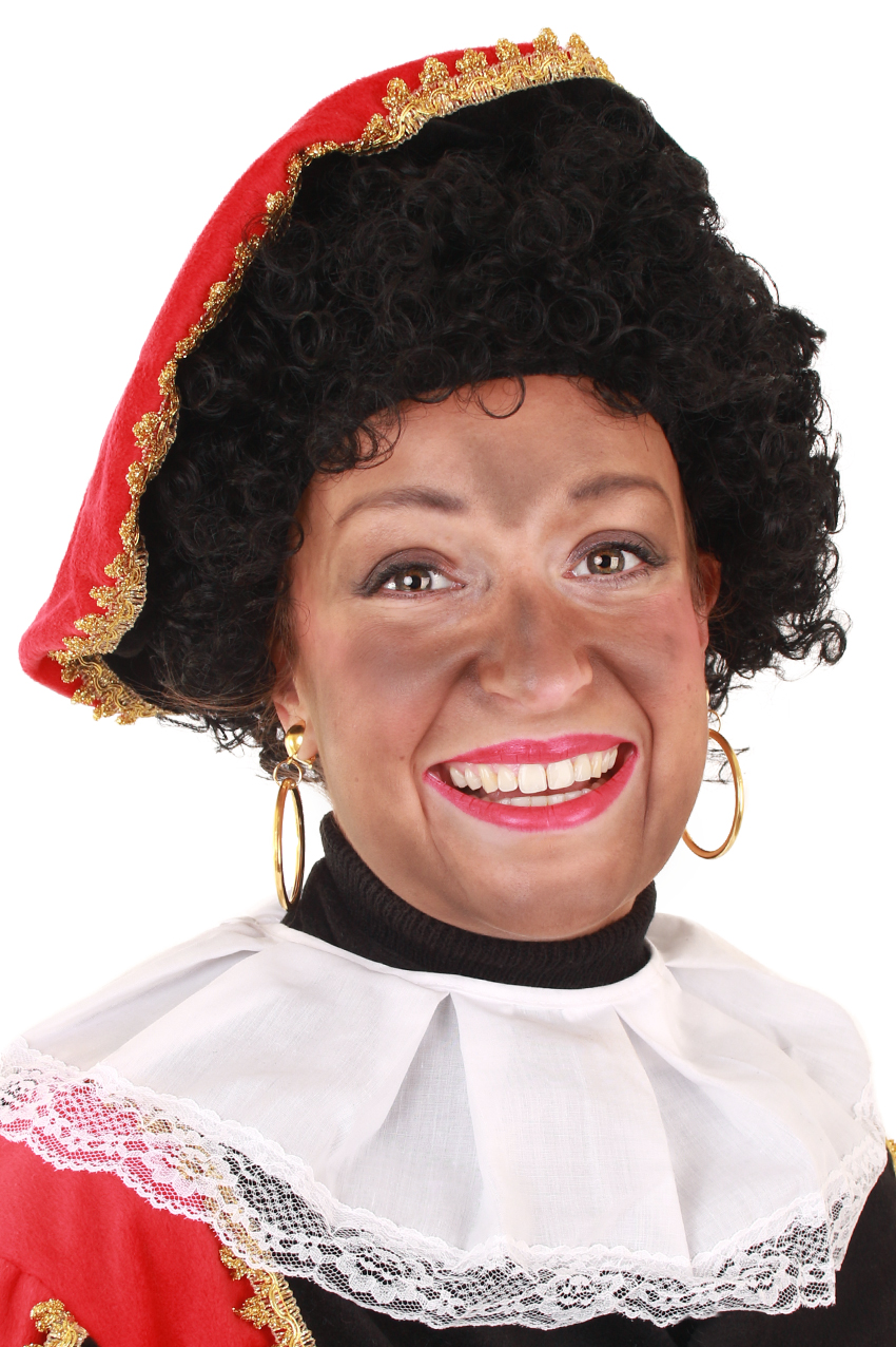 Wig Piet curl hair adjustable black 
