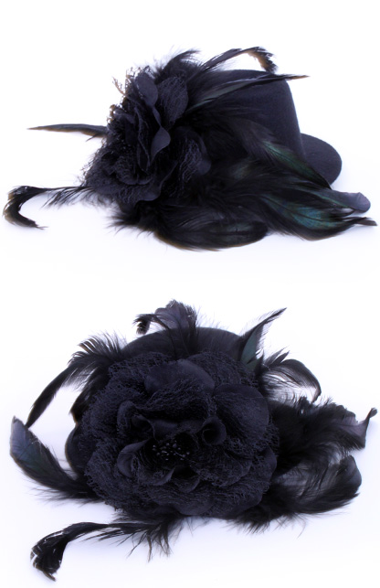 Black mini hat