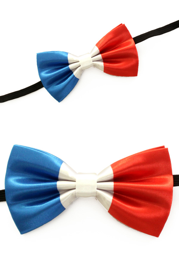 Satin bowtie France size 13 x 7 cm