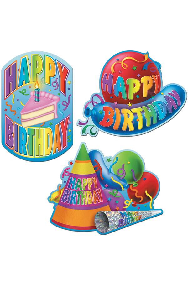 Deco paper HAPPY BIRTHDAY (3) 45 cm