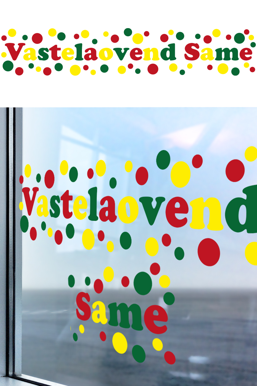 Adhesive Vastelaovend same 91 x 38 cm