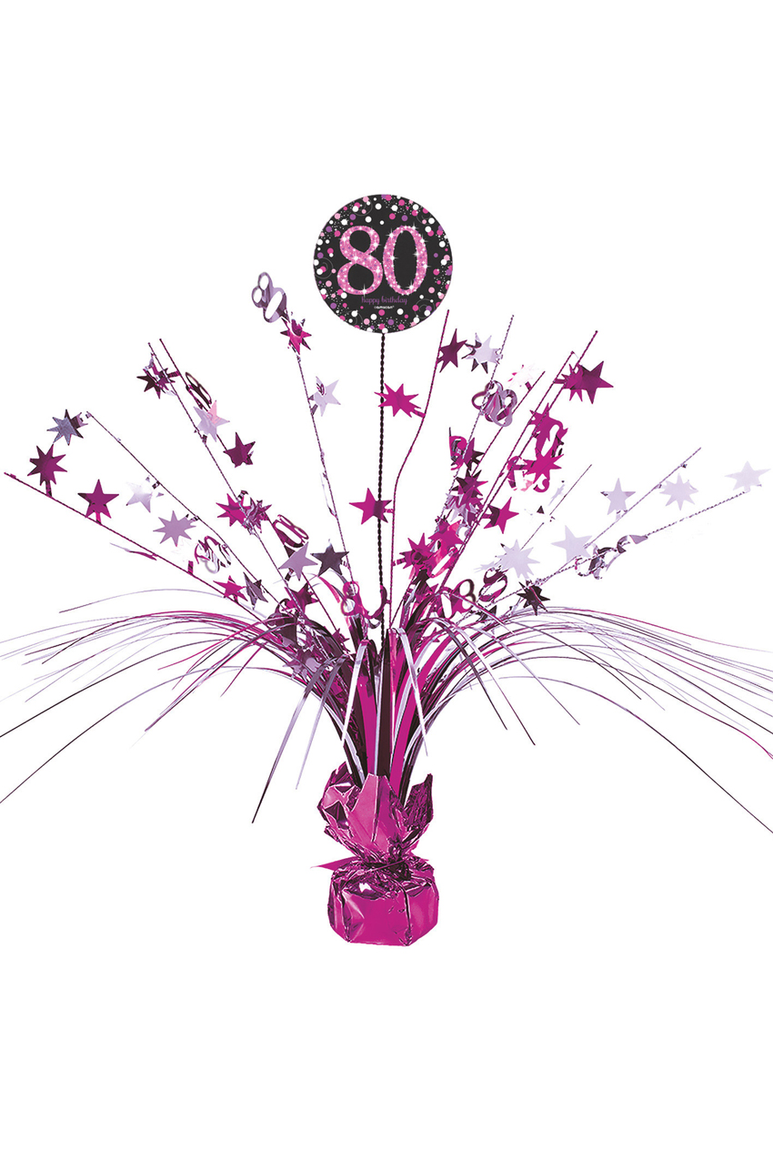 Table decoration sparkling pink 80