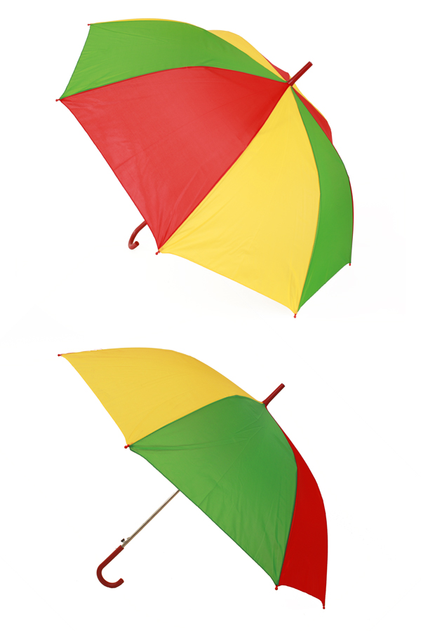 Red, yellow and green umbrella 59 cm.