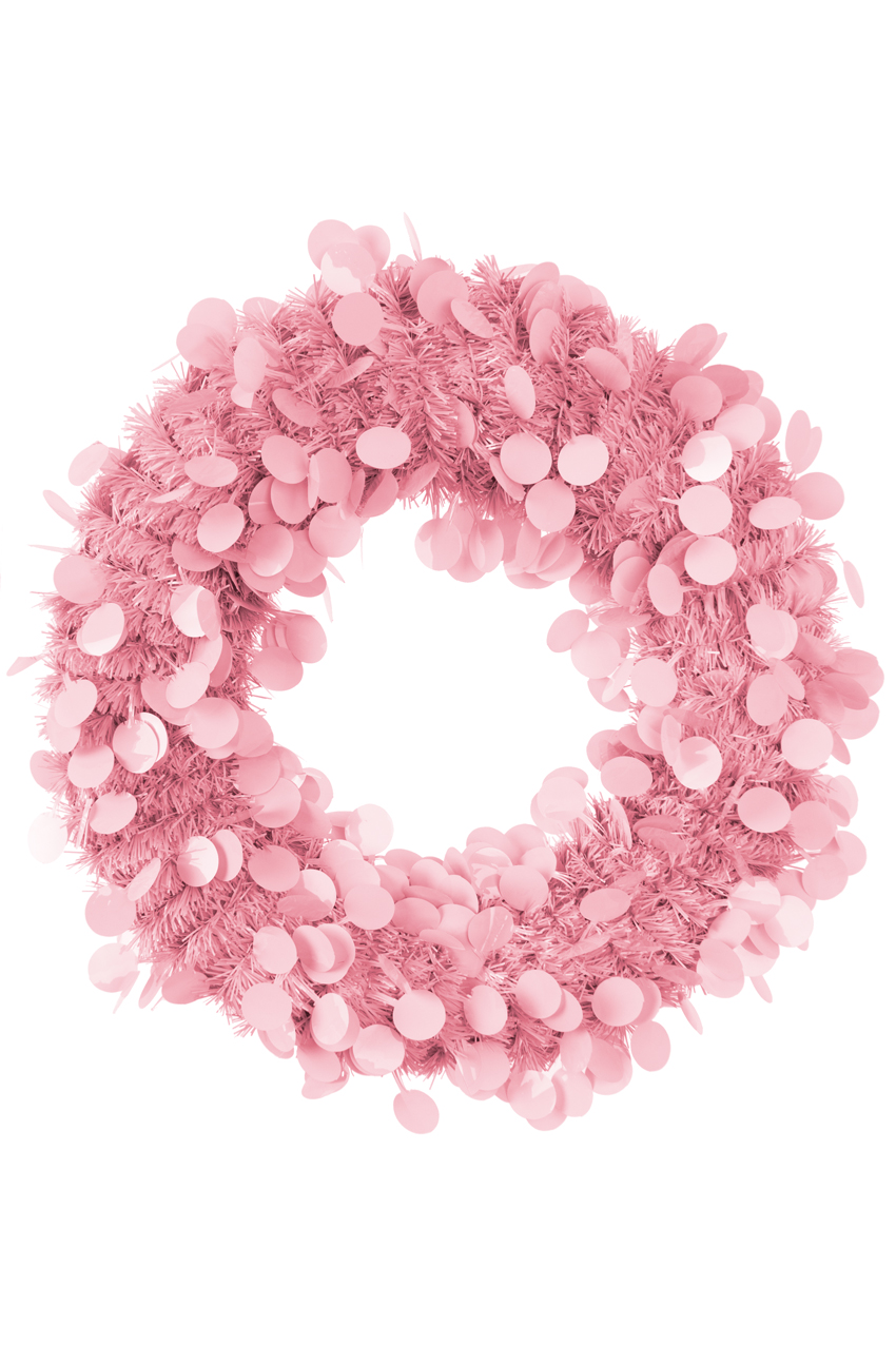 Front wreath 45 cm. baby pink
