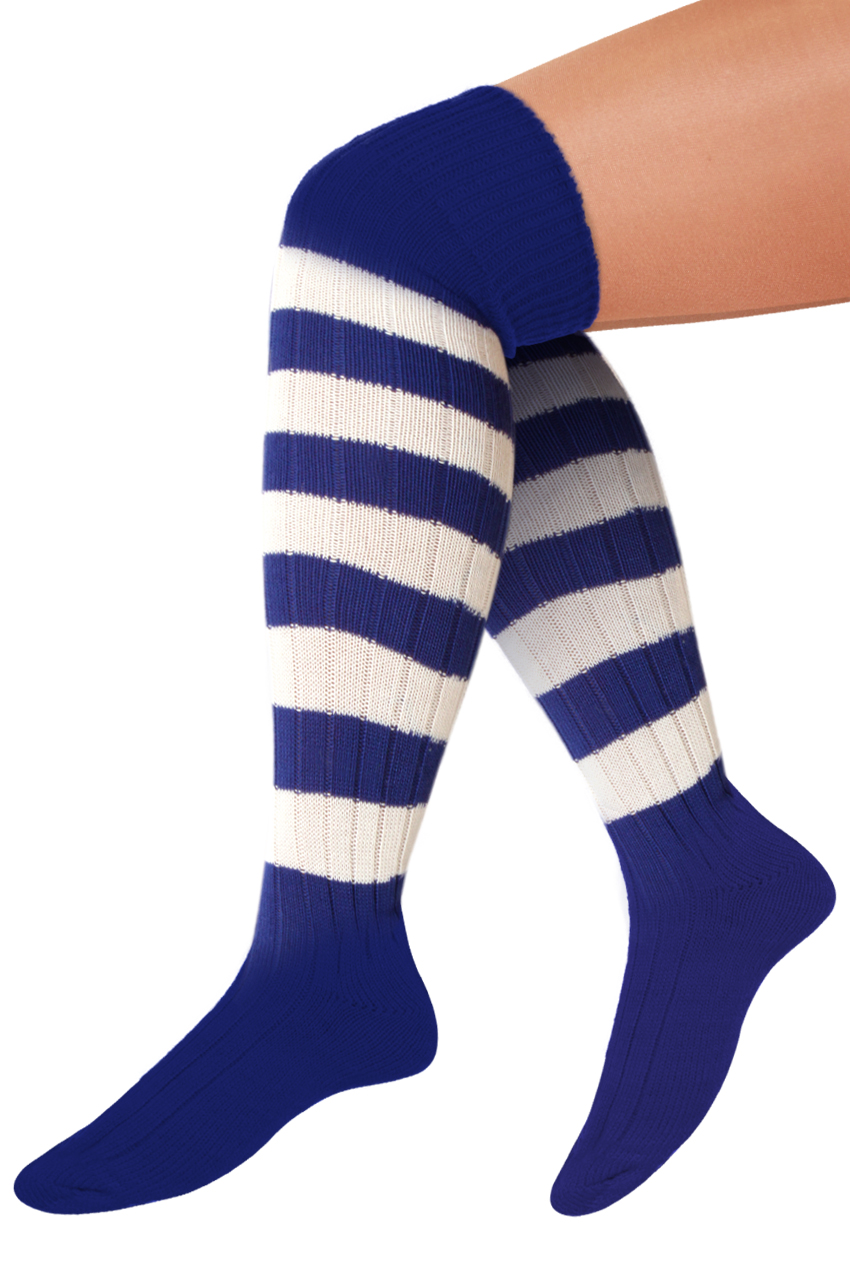 Knee socks blue and white size 41 - 47