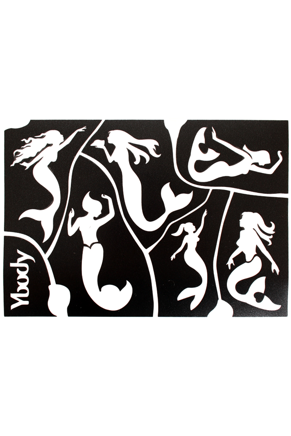 Stencil Mermaids 