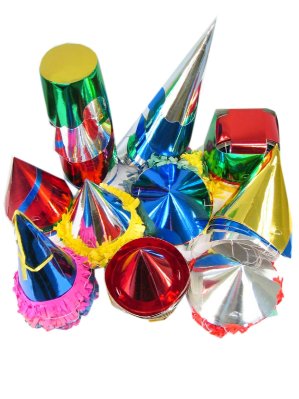 Tinfoil partyhats per 144