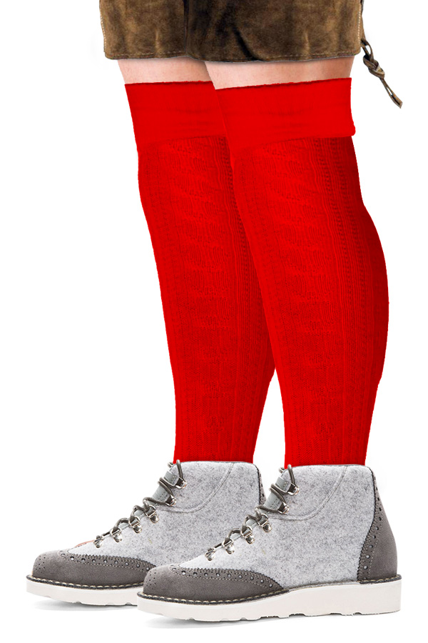 Red Tyrolean socks