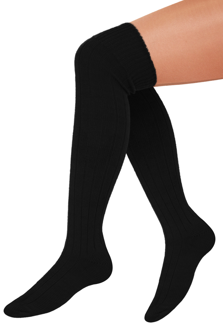 Knee socks black size 41 - 47