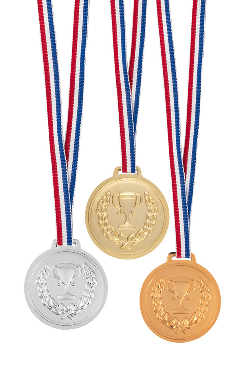 Gold medal  per 3  Ø6 cm