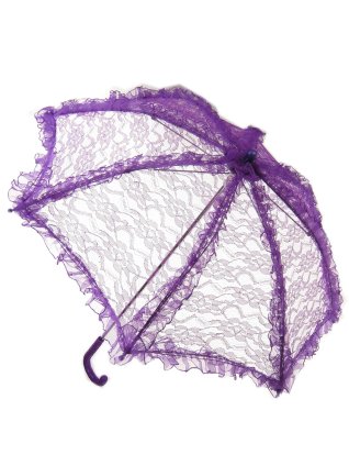 Small purple lace bridal parasol / umbrella