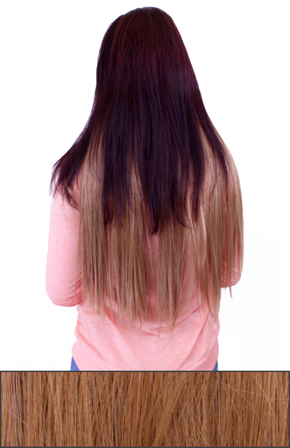 Dark blonde hairpiece with 5 clips