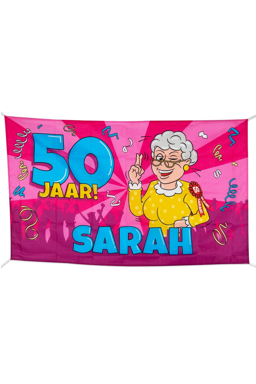 Gevelvlag 90 x 150 cm Sarah cartoon
