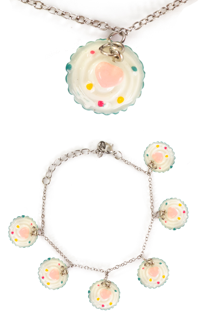 Bracelet cupcake 2 assortiment