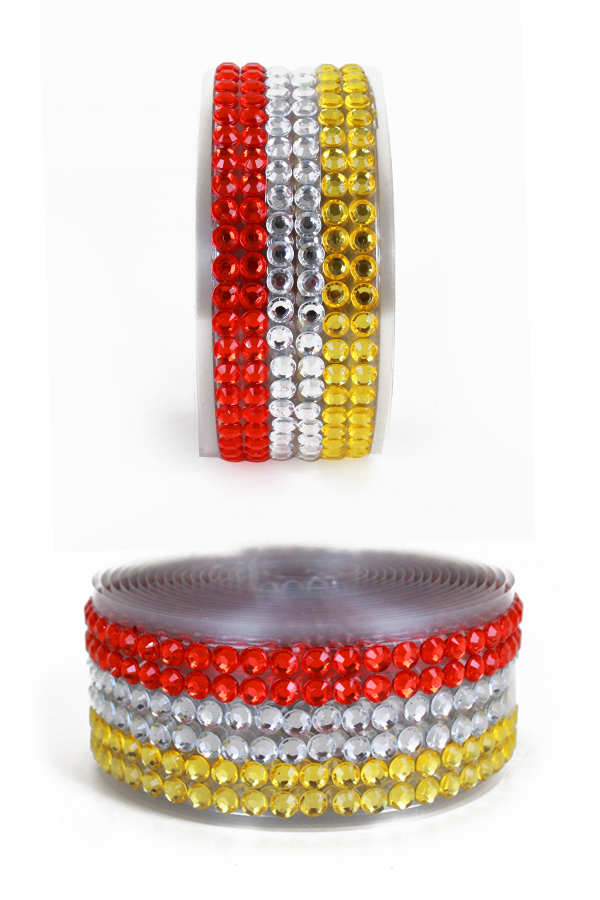 Strass band self-adhesive rd-whi-ye 3m