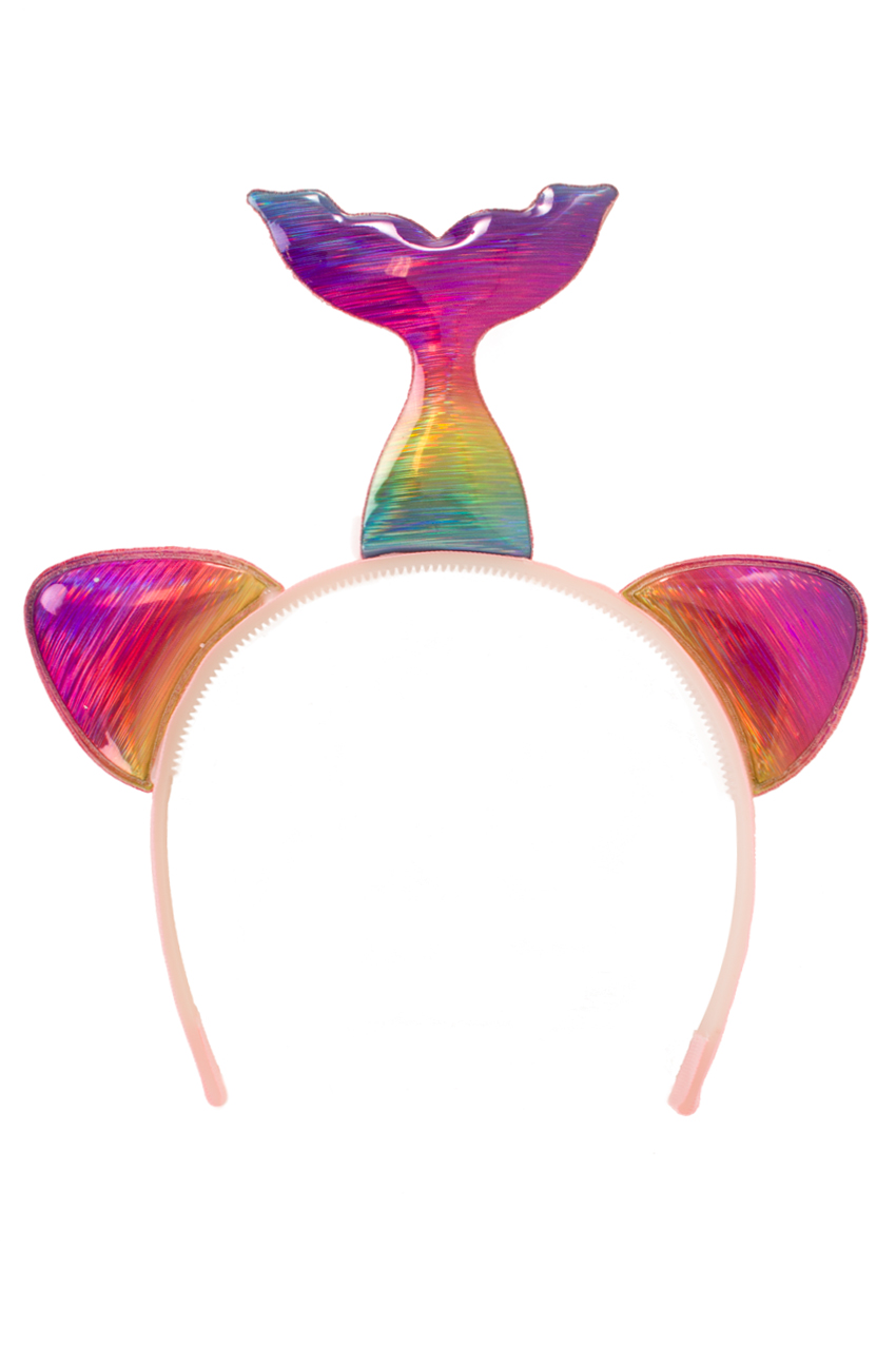 Diadem with ears and tail whale rainbowcolors