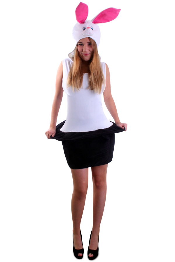 Costume bunny come out of tophat with
