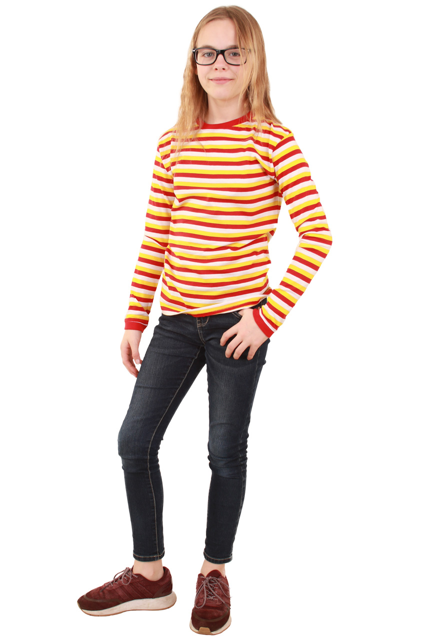 Sailor shirt red, white and yellow long sleeve