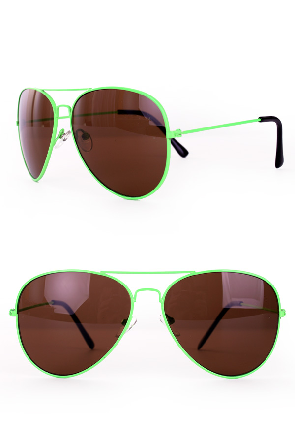  fluor Green coloured Aviator shades