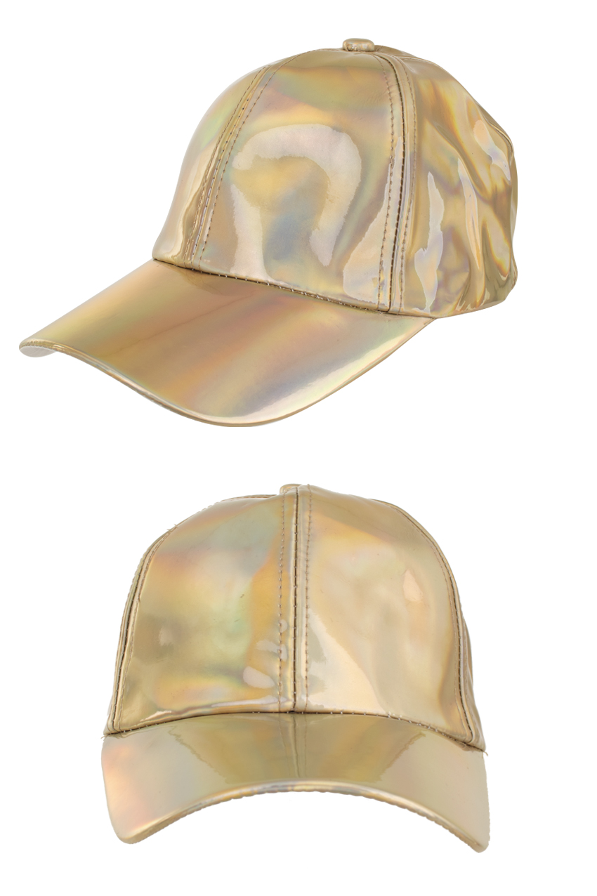 Baseball cap metallic pink / gold adjustable