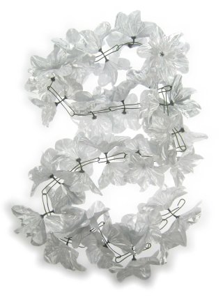 Silver pvc flowers door garland 2 meter