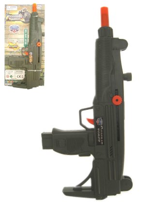 Soldiers uzi on card
