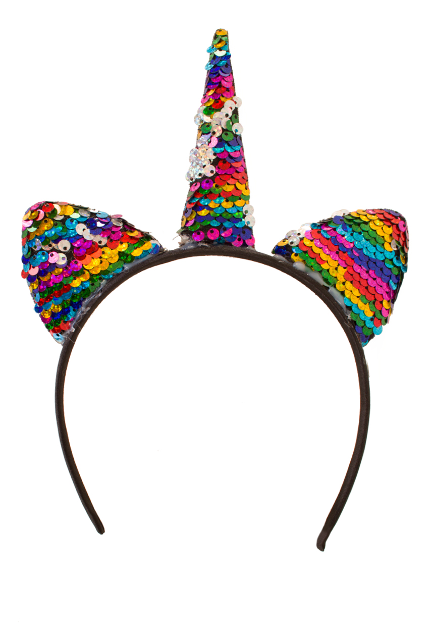 Diadem Unicorn sequins rainbowcolour