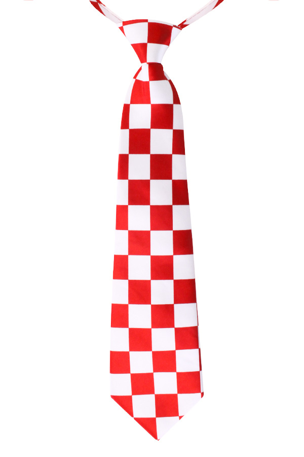 Tie Brabant red / white plaid