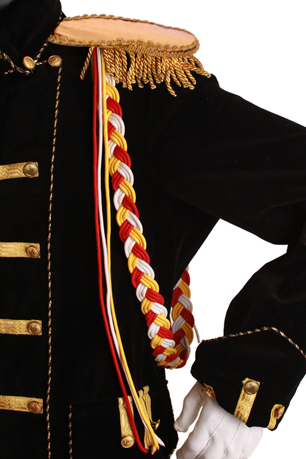 Braided honor cord red/white/yellow 1 meter, 30 mm.