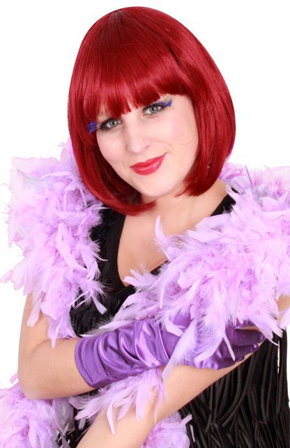 Featherboa fire retardent 75 gr lilac 180 cm