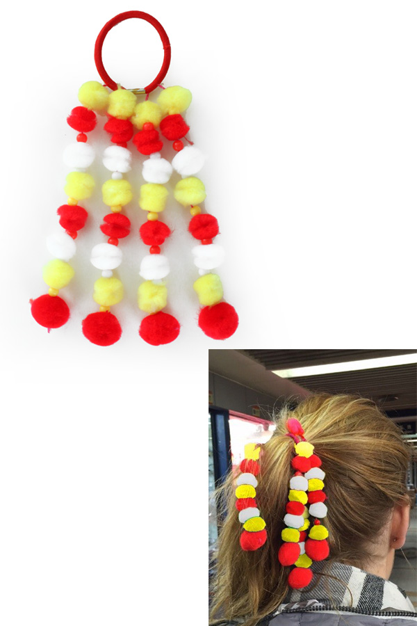 Hairband red/white/yellow 