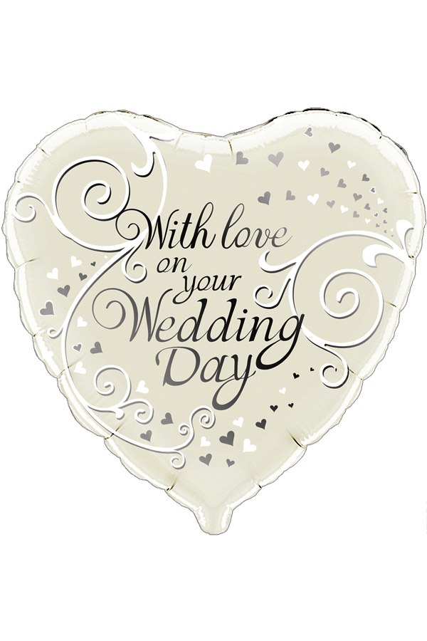 Folie-ballon 18 inch 45.7 cm With love on your Wedding Day